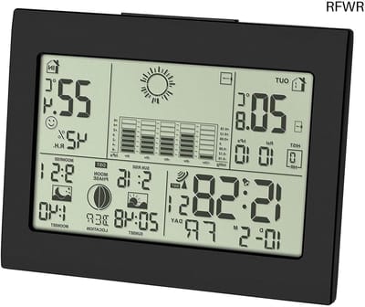 Weerstation Binnen en Buiten - Weerstation Draadloos Binnen Buiten - Weerstation met Buitensensor - Display