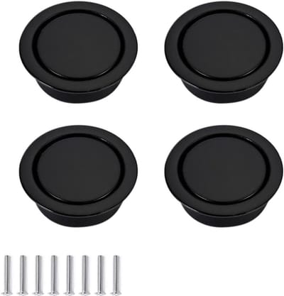 Ronde Flush Mount Vinger Trek Handgrepen - 4 Stuks Verborgen Kast Handvatten voor Deuren en Meubels