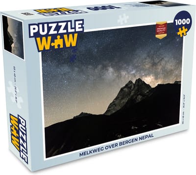 Puzzel Melkweg over bergen Nepal - Legpuzzel - Puzzel 1000 stukjes volwassenen