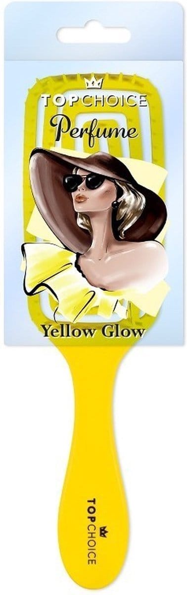 Top Choice Haarborstel Yellow Glow - Geparfumeerd Rechthoekig - Haarborstel Antiklit - Hair Brush