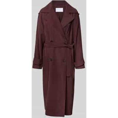 Regular fit trenchcoat van viscosemix