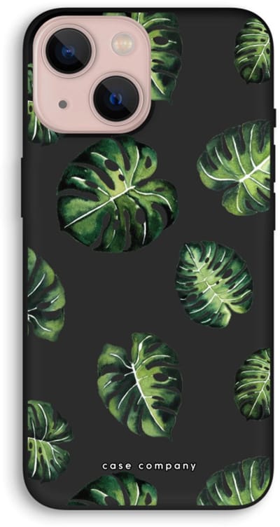 Case Company® - Hoesje geschikt voor iPhone 13 mini hoesje - Tropische bladeren - Biologisch Afbreekbaar Telefoonhoesje - Bescherming alle Kanten en Schermrand