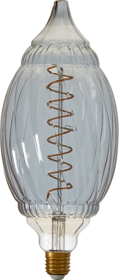 Light & Living Deco LED globe Ø12x28 cm BAROQUE 4W smoke E27 dimbaar