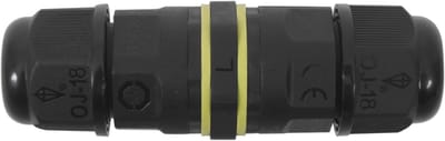 Kabelverbinder I connector - Voor kabels van 5 tot 10 mm - voor buiten en binnen - Zwart - Kabelbox - Kabeldoos - Kabel box - Kabelmof - Waterdichte lasdoos