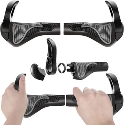 Trizand Ergonomische Fiets Handvatten met Hoorns - Voor Meer Comfort en Controle