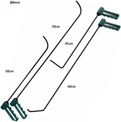 Verstelbare Hengel Set - Deuk Verwijderaar - Auto Schade Herstel - Onbreekbaar Spring Steel - 45-70cm Lengtes