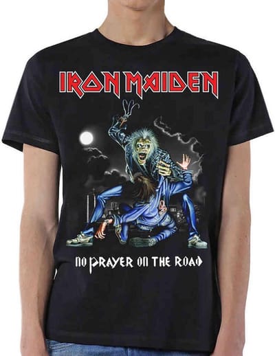 Iron Maiden - No Prayer On The Road Heren T-shirt - S - Zwart