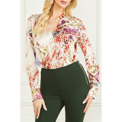 GUESS Marciano By  Blossom Blouse Rose Shadow Print Maat: XXS | Blouses Outlet | Dames | Roze