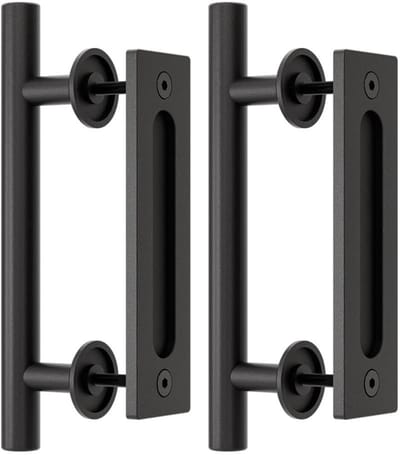 Dailygoods- Schuifdeurgreep 24 cm - Zwarte Deurgreep - Handgreep - Duurzaam Koolstofstaal - Eenvoudige Installatie - Antivingerafdruk Matte Afwerking