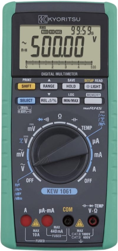 Kyoritsu digitale TRMS multimeter, incl. logging functie (1061)