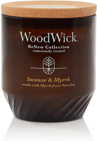 WoodWick Renew Large Geurkaars - Incense & Myrrh - 75 branduren