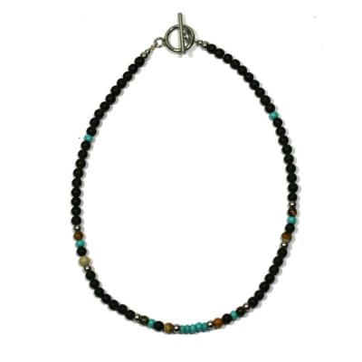 IbizaMen - heren - ketting - edelsteen - 4mm - 50cm