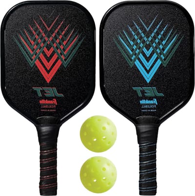 Pickleball Paddle Set - Pickleball Set - Beginner Pickleball - USAPA Approved - 2 Paddles 2 Balls - Silver