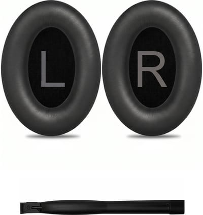 Set Oorkussens voor Bose Koptelefoon - QuietComfort 45 Oorkussen - Kunstleer met Traagschuim - Zwart