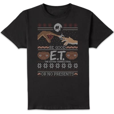 E.T. the Extra-Terrestrial Be Good Or No Presents Kerst T-shirt - Zwart - M