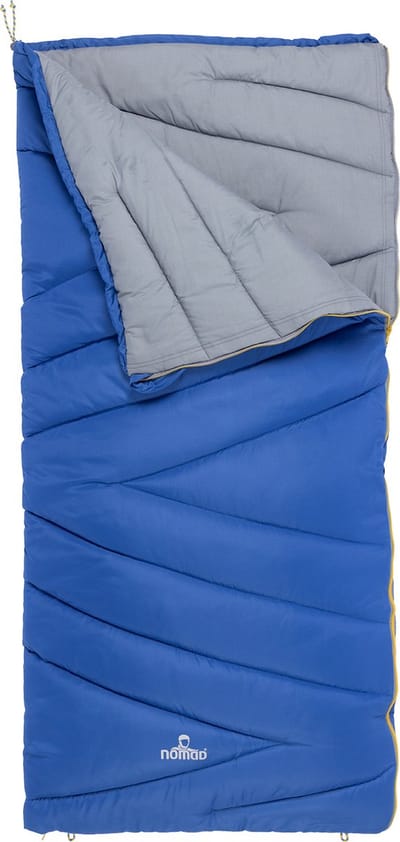 NOMAD® Bronco Kinderslaapzak | Blauw | Zachte Polyester-katoenen voering | Koordtunnel | Incl. Hoes