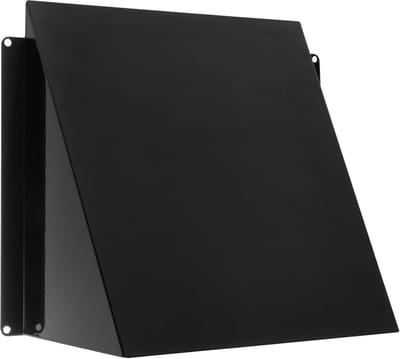 Vent Systems 200 x 200 mm / 8" x 8" Inch Zwart Verzinkt Staal Afzuigkap - Zeer Duurzame Aanzuig- en Uitlaat Vierkante Ventilatiekap voor Externe Ventilatie - Buitenafdekkingen voor Muren