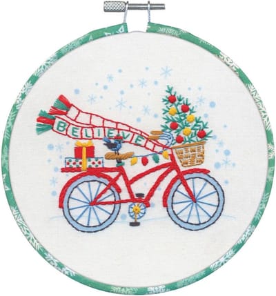 Dimensions Holiday Bicycle borduren (pakket) inclusief borduurring