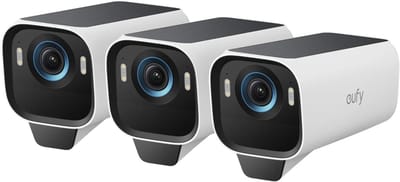 eufy Security S3 Pro Buitencamera, Add-on 3-pack – Outdoorcam - 4K Ultra HD-resolutie, MaxColor Vision™ technologie, Zonne-energie met SolarPlus™ 2.0, Compatibel met Apple HomeKit, Alexa en Google Assistant - Bundelvoordeel