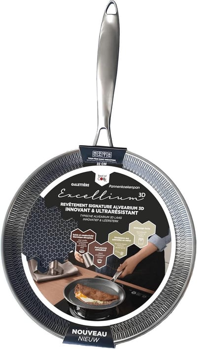 Professionele Pannen en Galetpan - Antiaanbaklaag - Robuust & Veelzijdig - Ovenbestendig - Ergonomisch - 32 cm