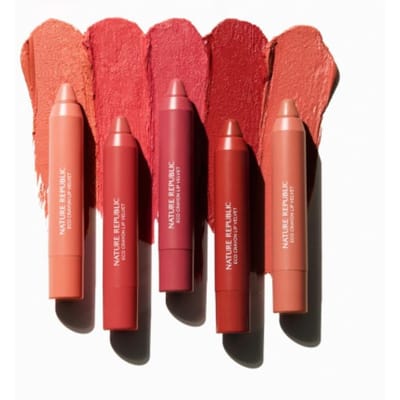 Nature Republic Biflower Crayon Lip Velvet No. 3 hibiscus NG1577