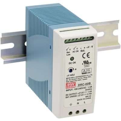 MEAN WELL DRC-60A DIN-rail netvoeding 13.8 V/DC 2.8 A 59 W Aantal uitgangen:2 x Inhoud 1 stuk(s)