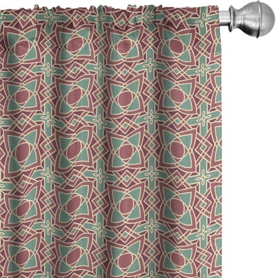 ABAKUHAUS – 2x Voorhangen 75×175 cm – microvezel – maroon/roze