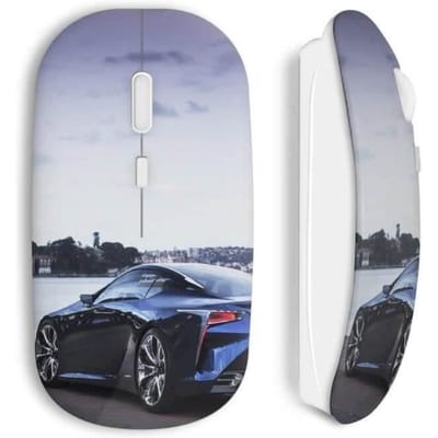 Souris Sans Fil - Luxe - Bleu - Clé USB WiFi - Compatible Mac et PC - Technologie Sans Fil