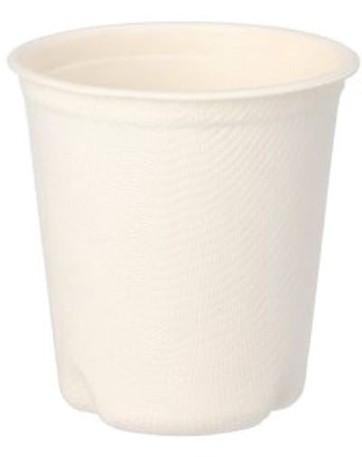 10x 12 Drinkbekers Suikerriet pure 01 l Ø 63 cm · 65 cm wit voor warme dranken