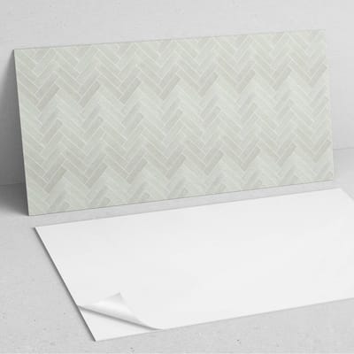 Coloray Wandpanelen Zelfklevend - Visgraatpatroon PVC Wandpaneel - 100 cm x 50 cm - Grijs Wandbekleding Zelfklevend - 1 stuk - Texturen Wandpanelen Zelfklevend - Wandbord Keuken - Wandpaneel Badkamer