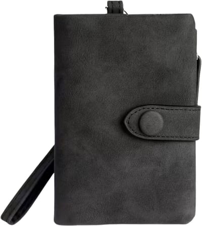 Innerlight® Dames Portemonnee - Zwart - Veel pasjesvakken en ritssluiting - Portemonnee met RFID bescherming - Compacte Creditcardhouder Organiser - Ritsportemonnee - Duurzame Naadwerk