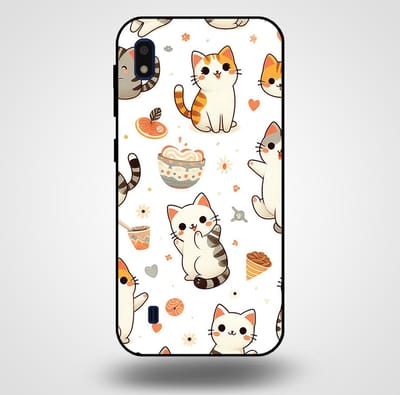Smartphonica Telefoonhoesje voor Samsung Galaxy A10 met katten opdruk - TPU backcover case katten design geschikt voor Samsung Galaxy A10