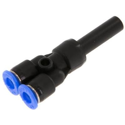 4mm x 6mm Y-koppeling PBT Insteekfitting Plug Compact Ontwerp NBR [2 Stuks]