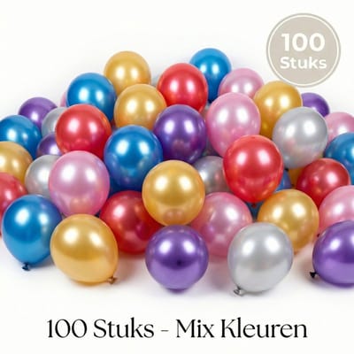 Loha-party®Parelmoerkleur ballonnen 100stuks 12 inch Parelmoer glanzende ballonnen feest latex ballonnen voor verjaardag bruiloft babyshower kerstdecoratiesk (Parelmoerkleur- 100 stuks)
