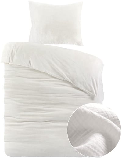Papillon Dekbedovertrek Mousseline White Off - 140x200/220 cm - 100% Percale Katoen - Hoogwaardige kwaliteit