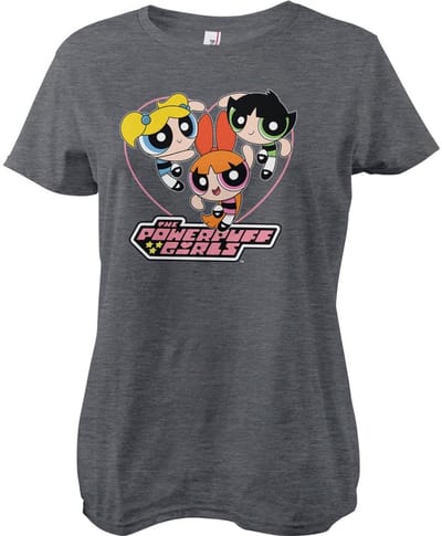 Power Puff Girls Dames-T-shirt Powerpuff Girls Heart Girly Tee WB-5-PPG003-DTF846
