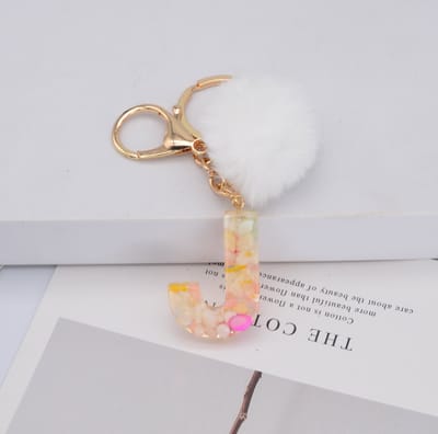 Letter Sleutelhanger A-Z – Luxe Initialen Sleutelhanger met Pompon & Kwastje – Tashanger voor Dames & Meisjes – Accessoire voor Sleutelbos, Handtas, Rugzak & Autosleutel – Persoonlijk Cadeau voor Vrouw, Moeder, Dochter & Vriendin