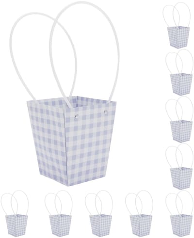 Dailygoods- Boeketten met Handvat - 10 Stuks - Geschenktas - Herbruikbaar - Duurzaam - Lichtgewicht - Ideaal voor Diverse Gelegenheden - Geschenkzakjes