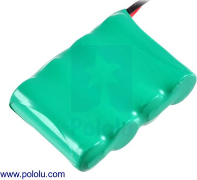 Rechargeable NiMH Battery Pack: 4.8V, 350mAh, 4x1 2/3-AAA Cells, JR Connector Pololu 2241