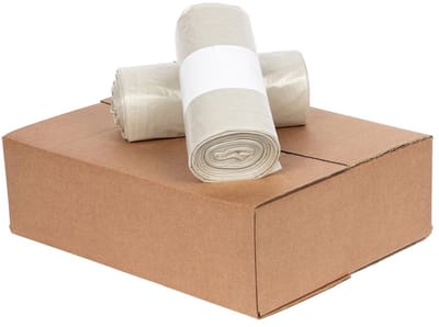 Knapzakken CANman 80x110 cm 45mu LDPE translucent regeneraat - Doos 10 rollen à 10 stuks | Vlarema