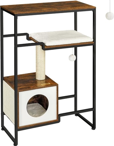 MIRA Home - Krabpaal - Kattenhuis - Kattenboom - Katten - Vintage - 74x34x114