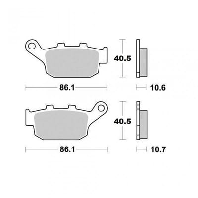 Remblokken Ferodo voor Motor Honda 750 NC X DCT ABS 2014 tot 2024 achteraan Nieuw