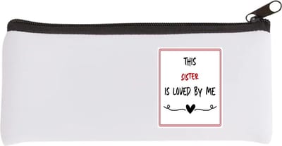Akyol - this sister is loved by me Etui - Zus - iemand die houdt van zijn zus - verjaardag - cadeautje voor zus - zus artikelen - kado - geschenk - 20 bij 9 cm