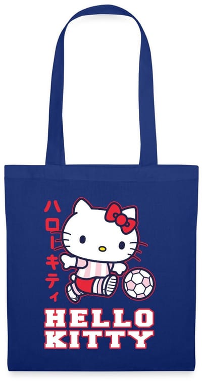 Hello Kitty Speelt Voetbal Tas Van Stof Schoudertas