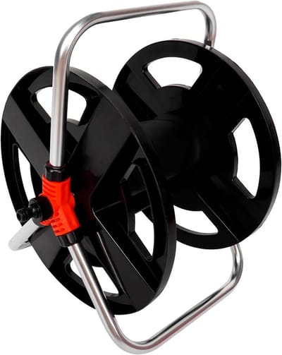 Slanghaspel - Slanghouder Tuinslang - Tuin Water Geven - Draaibaar Mechanisme - 35 meter - Grijs