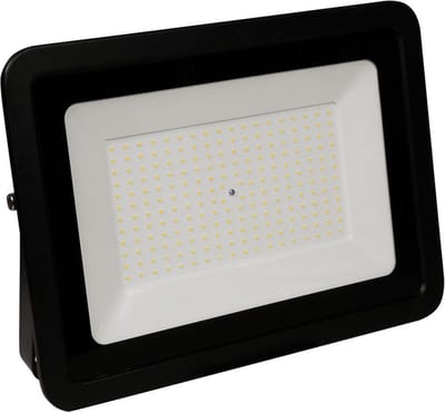 LED Schijnwerper - Breedstraler - Gevelverlichting - Slimline - 200W - 10.500 Lumen - 4000K - Neutraalwit - IP65 - Zwart