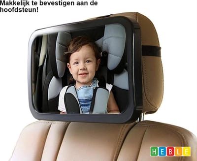 *** Achterbank spiegel voor Kind - Auto Accessoires - Zwarte A3 Verstelbare Monitor - Kinderzitje Baby - van Heble® ***