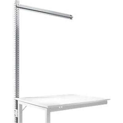 Opbouwframe voor aanbouwtafel STANDAARD werktafel-/werkbanksysteem UNIVERSAL/PROFI, 1250 mm, aluminium zilver
