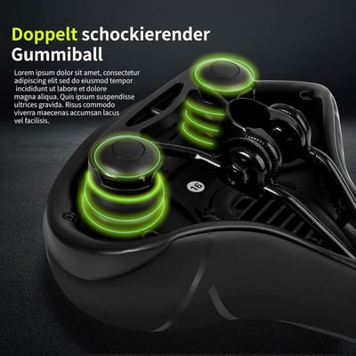 Comfortabel Fietszadel – Ergonomisch & Breed Zadel met Memory Foam voor Stadsfiets en MTB