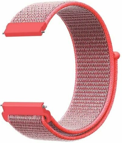 By Qubix - 20mm - Sport Loop nylon bandje - Roze - Geschikt voor Huawei watch GT 2 (42mm) - Huawei watch GT 3 (42mm) - Huawei watch GT 3 Pro (43mm)